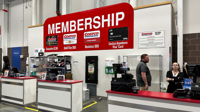 membership kiosk at Costco