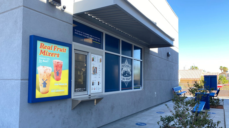 A walk-up window at Dutch Bros in Las Vegas