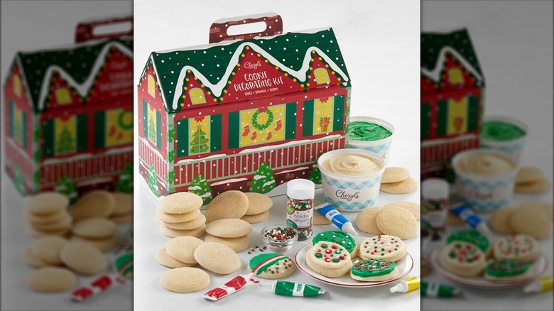 Cookie baking set on white background