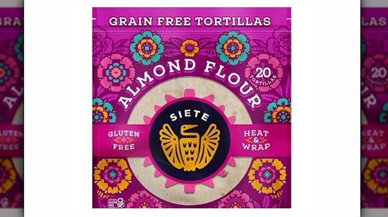 A 20-count package of Siete grain-free tortillas