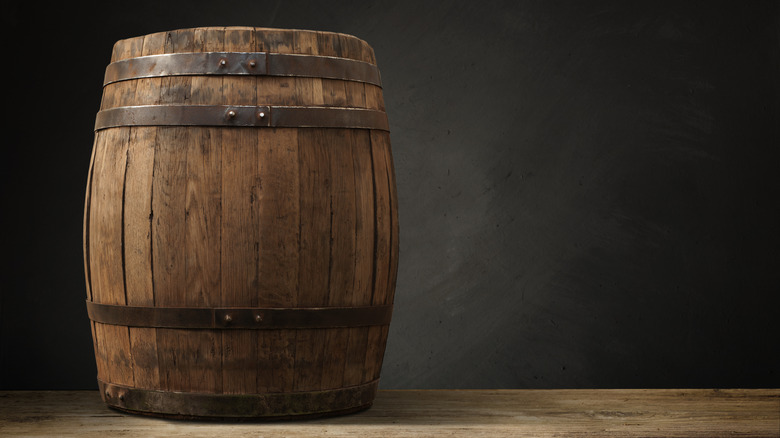 Vintage wooden barrel