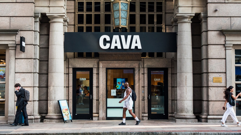 Front entrance to a Cava restaurant