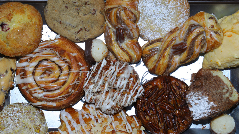 Assorted pastries from Panera Bread.