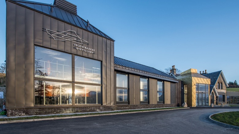 Exterior of whiskey distillery