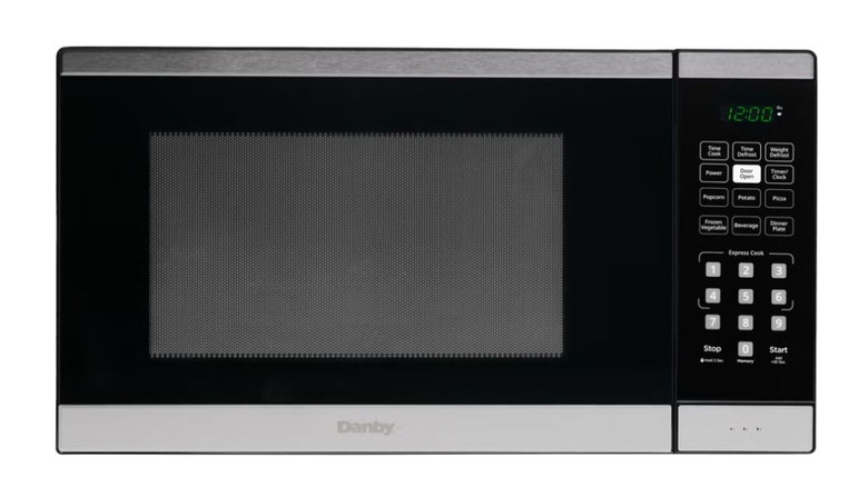 The Danby Microwave Oven in black and stainless steel finish
