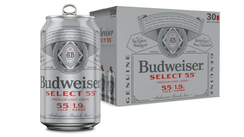 Can of Budweiser Select 55 besides a full case