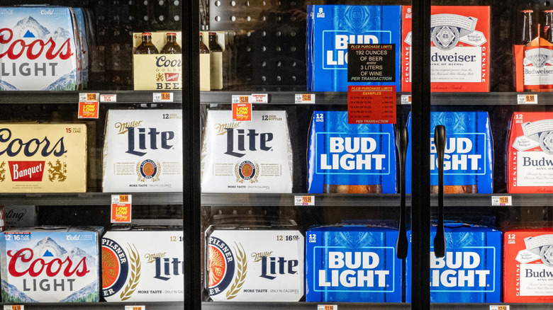 Cooler full of cases of beer for sale