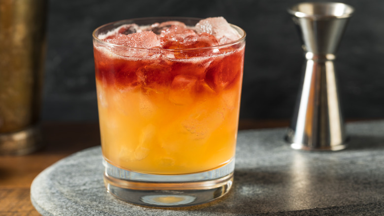 New York sour in glass