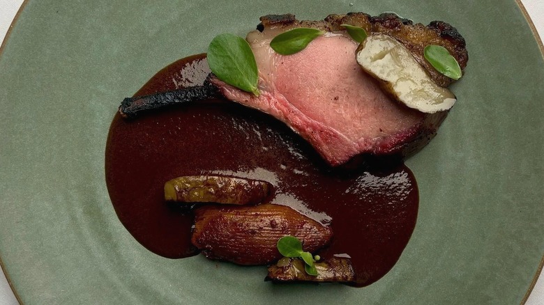 Topolobampo dish with meat and sauce