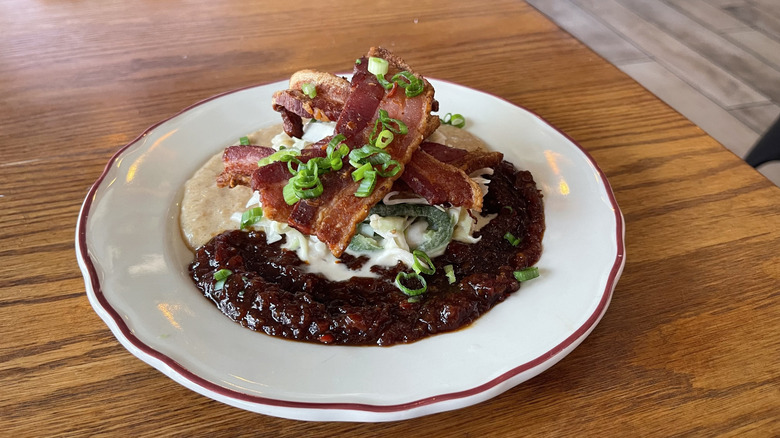 The PB&J bacon plate from Haberdish, with sliced green onion for garnish