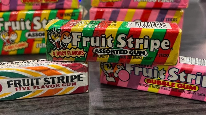 Packages of Fruit Stripe gum