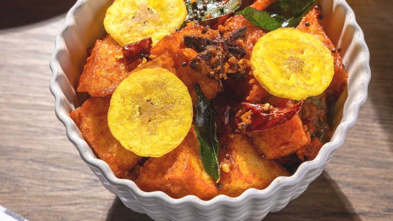 Indian Guntur chili dish in white bowl