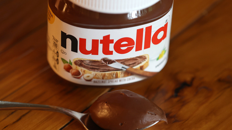 Nutella on spoon