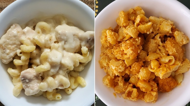 Devour chicken cordon bleu mac and cheese and Buffalo-style chicken mac and cheese