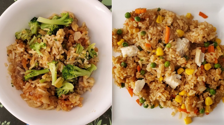 Tai Pei beef and broccoli and chicken fried rice