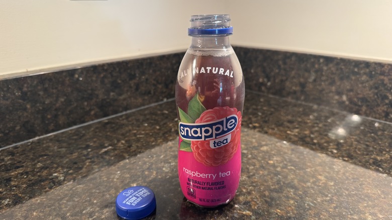 Raspberry Tea on countertop