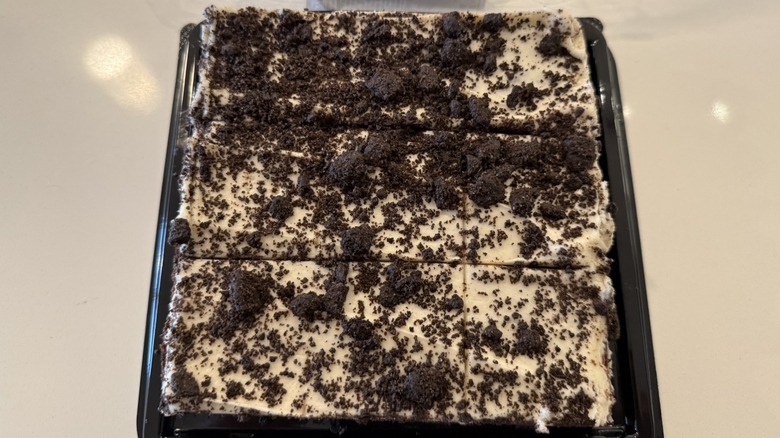Publix cookies & creme brownies on a white table