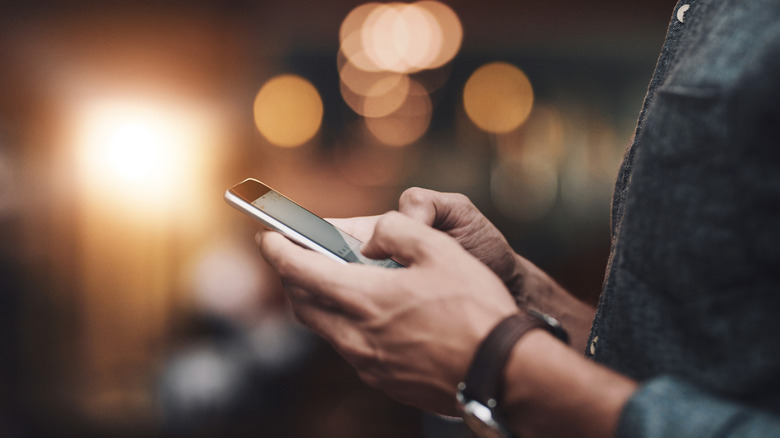 Person on smartphone