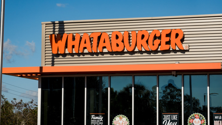 Whataburger sign on the outside of the building