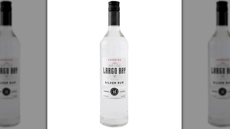 Largo Bay silver rum on a white background