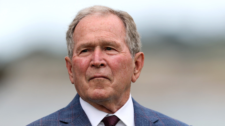 Goerge W. Bush outside