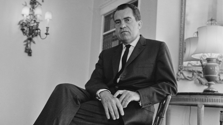 Richard Nixon sitting