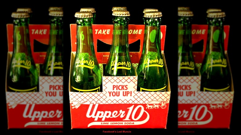 Vintage 6-pack of Upper 10 Lemon-Lime Soda