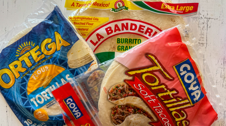 Three bags of tortillas