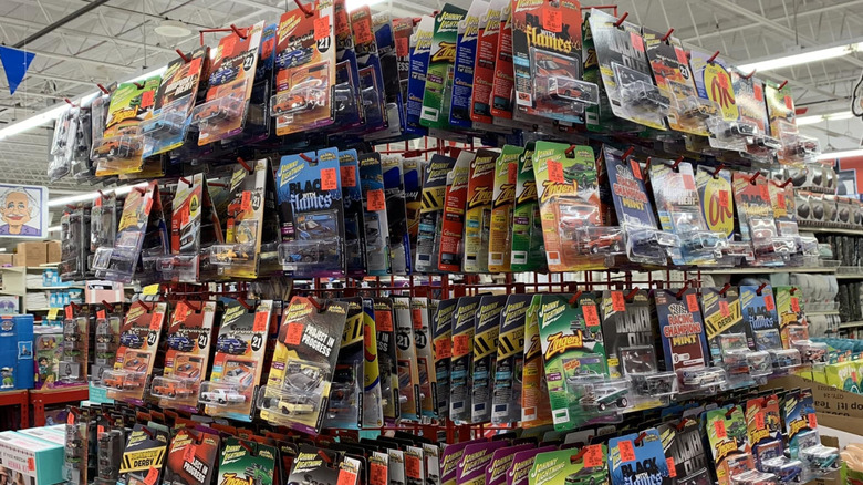 A selection of toy cars at an Ollie's Bargain Outlet