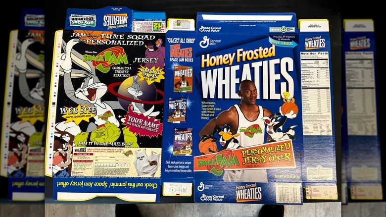 Michael Jordan Space Jam Honey Frosted Wheaties Cereal Box Cover