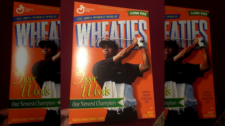 Original 1998 vintage Tiger Woods Wheaties box cover