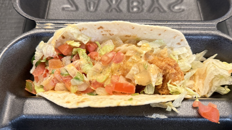 Zaxby's chicken finger taco