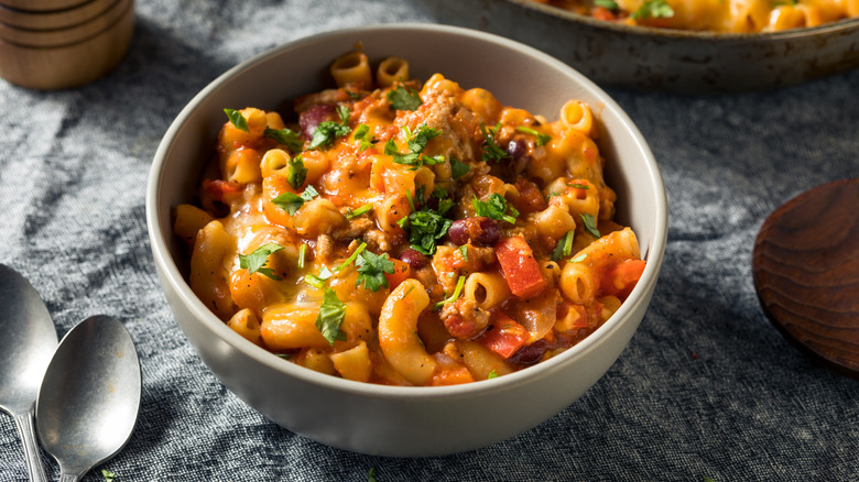 Chili mac and cheese