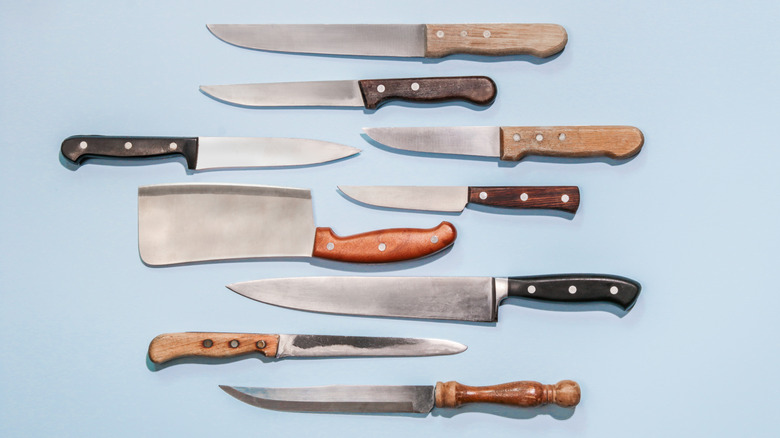 varieties of kitchen knives