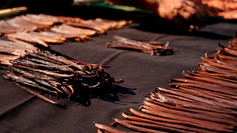 stacks of vanilla bean pods