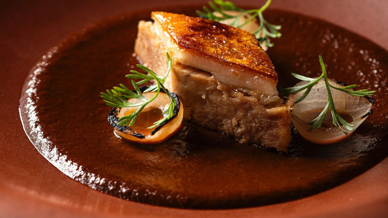 A pork dish with mole at KOLI Cocina de Origen in Monterrey