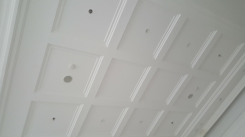 minimalist white ceiling tiles