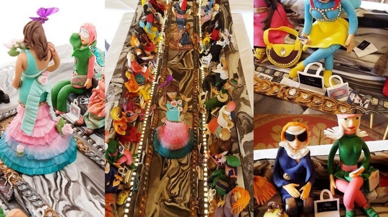 Collage of Runway Show Cake