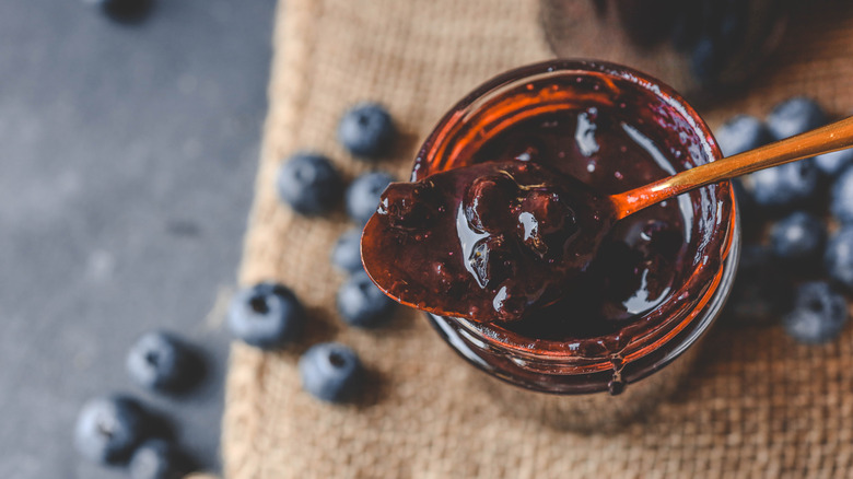 Organic blueberry jam.
