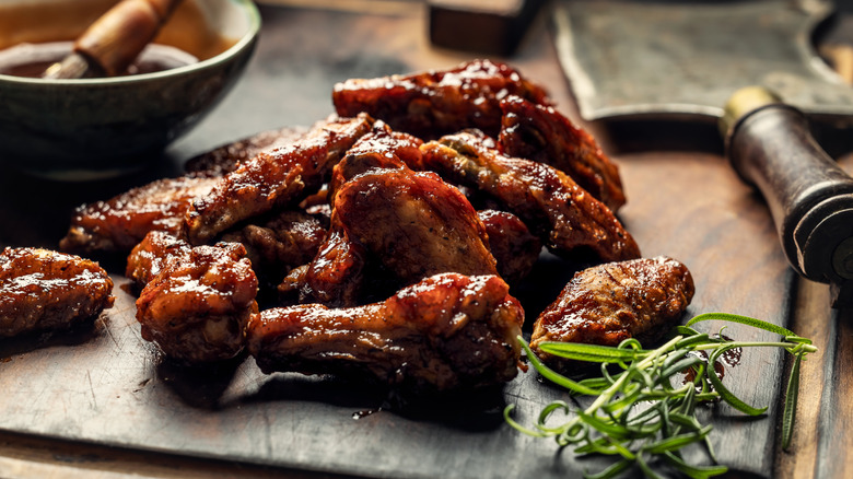 Pile of chicken wings