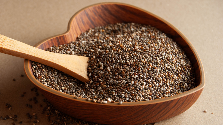 Bowl of chia seeds