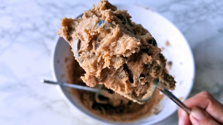 Spoon full of cookie dough