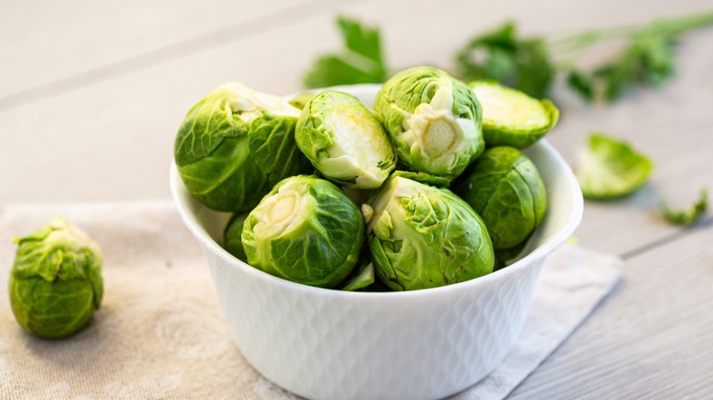 Bowl of Brussels sporuts