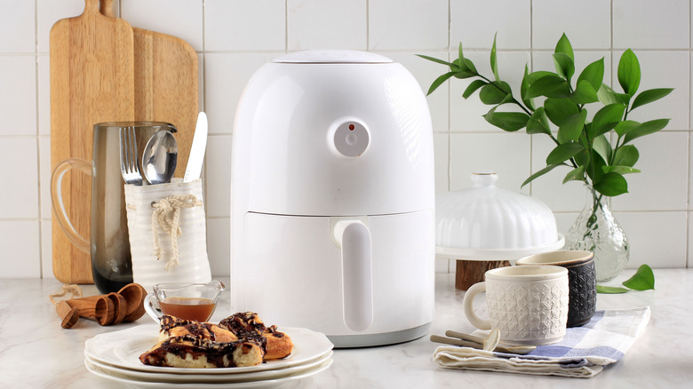 Air fryer with kitchen products