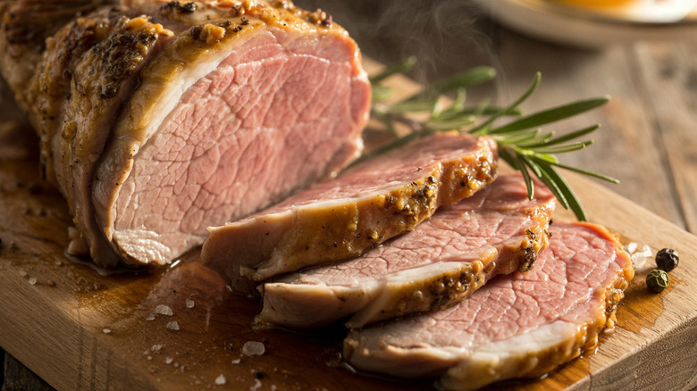 Pork tenderloin in slices
