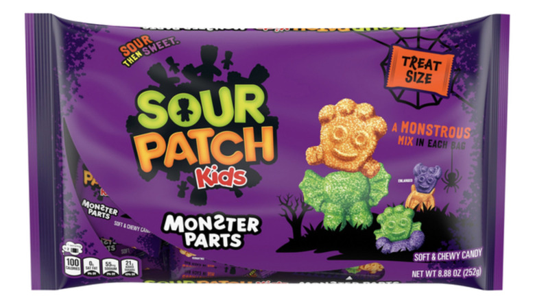A bag of Sour Patch Kids Halloween Monster Parts