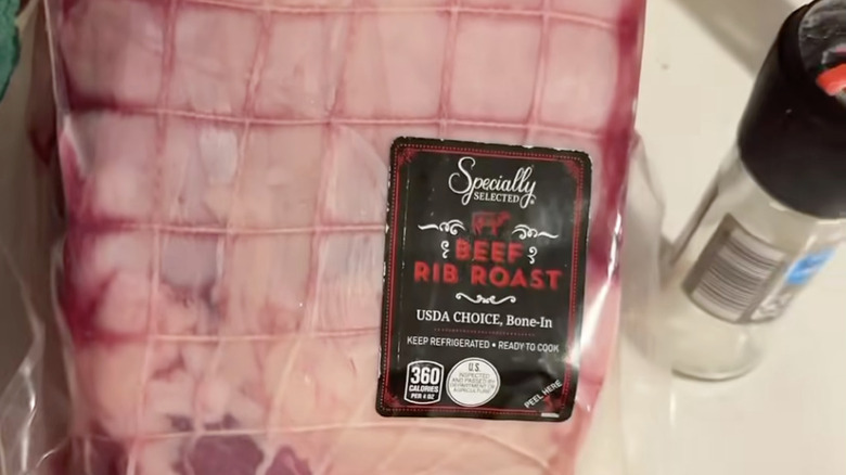 Aldi's Specially Selected USDA Choice Bone-In Ribeye Roast.