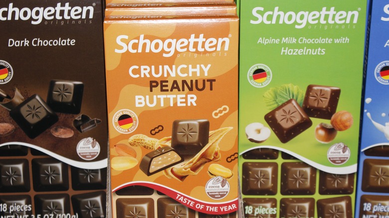 German chocolate bars for sale at Aldi