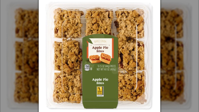 Plastic clamshell package containing nine Bake Shop Apple Pie Bites
