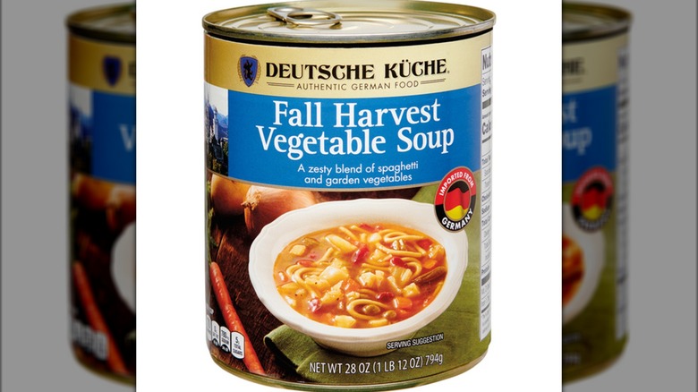 Can of Deutsche Kuche Fall Harvest Vegetable Soup